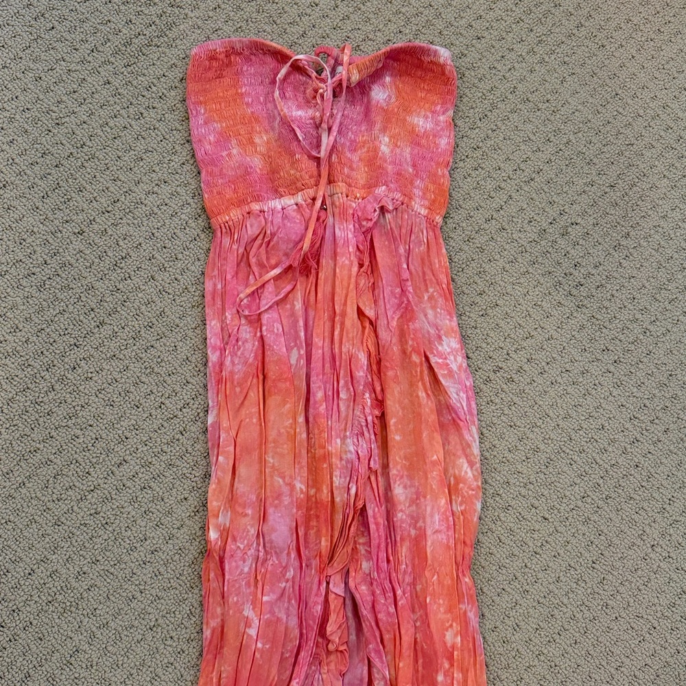 Tiare Hawaii Flynn maxi dress in pink coral - Picture 2 of 2
